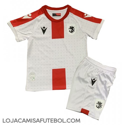 Camisa de Futebol Geórgia Equipamento Principal Infantil Europeu 2024 Manga Curta (+ Calças curtas)